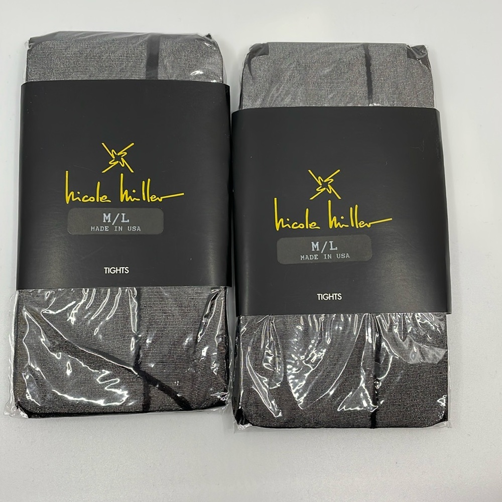 Nicole Miller tights M/L • lot of two